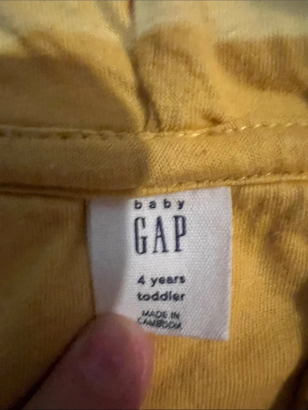 GAP Yellow Kids Hooded Zip-Up Sweatshirt with White Logo Applique